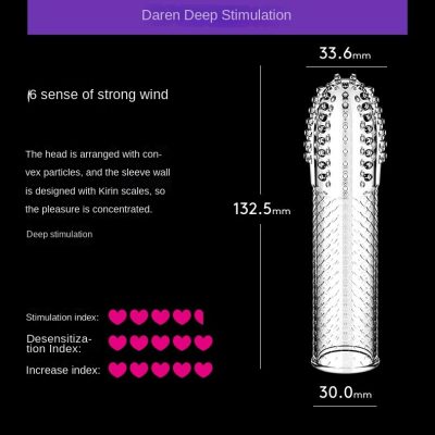 Reusable 3D Dotted Condom Penis Sleeve for Men