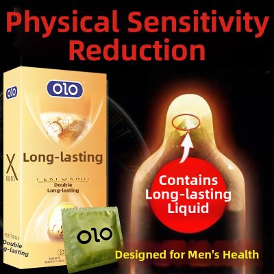 Ribbed Delay Lubricant Premium Condom, 10 Count