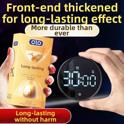 Ribbed Delay Lubricant Premium Condom, 10 Count