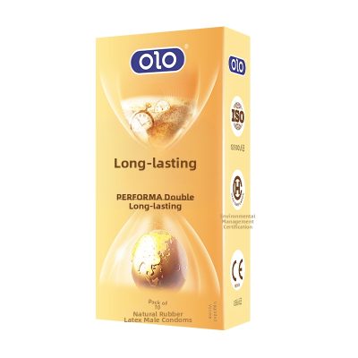 Ribbed Delay Lubricant Premium Condom, 10 Count