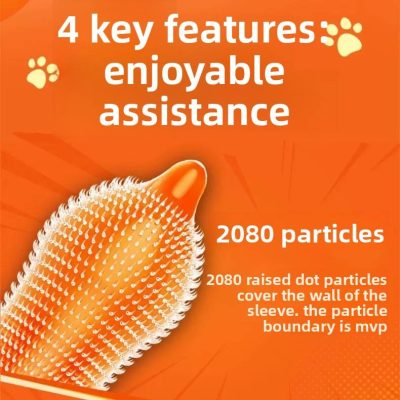 Cat Tongue Granule Condoms Natural Latex for Men