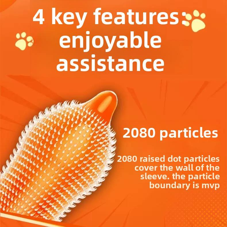 Cat Tongue Granule Condoms Natural Latex for Men