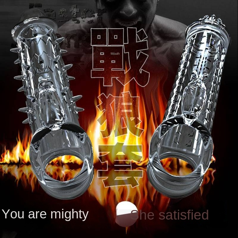 Reusable Penis Sleeve with Cock Ring Enlarger Sleeve for Men