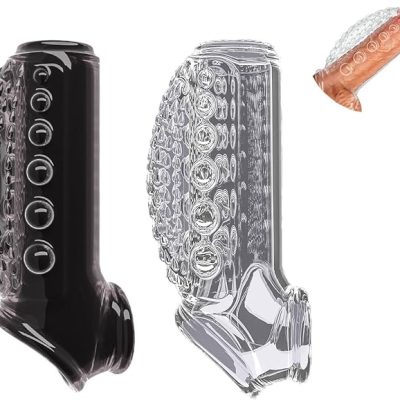 Reusable Enlarger Knot Penis Sleeve with Cock Ring