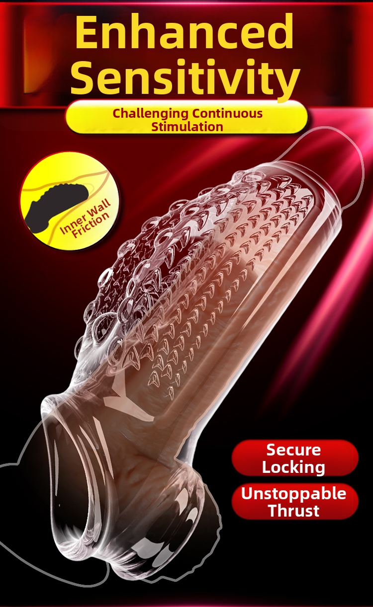 Reusable Enlarger Knot Penis Sleeve with Cock Ring