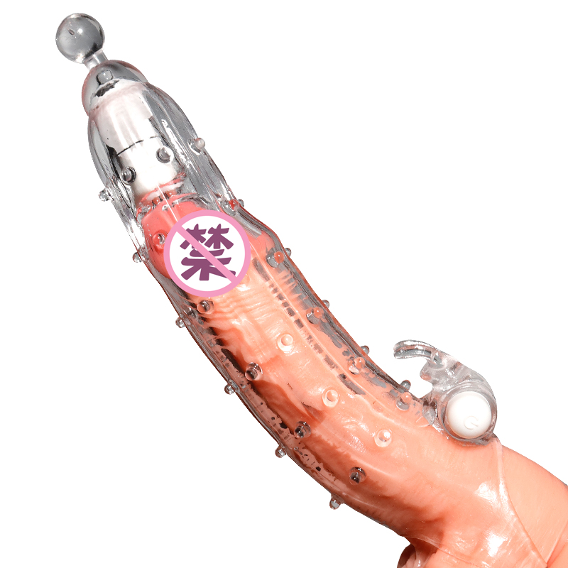 Reusable Extender Penis Sleeve with Cock Ring Vibrating
