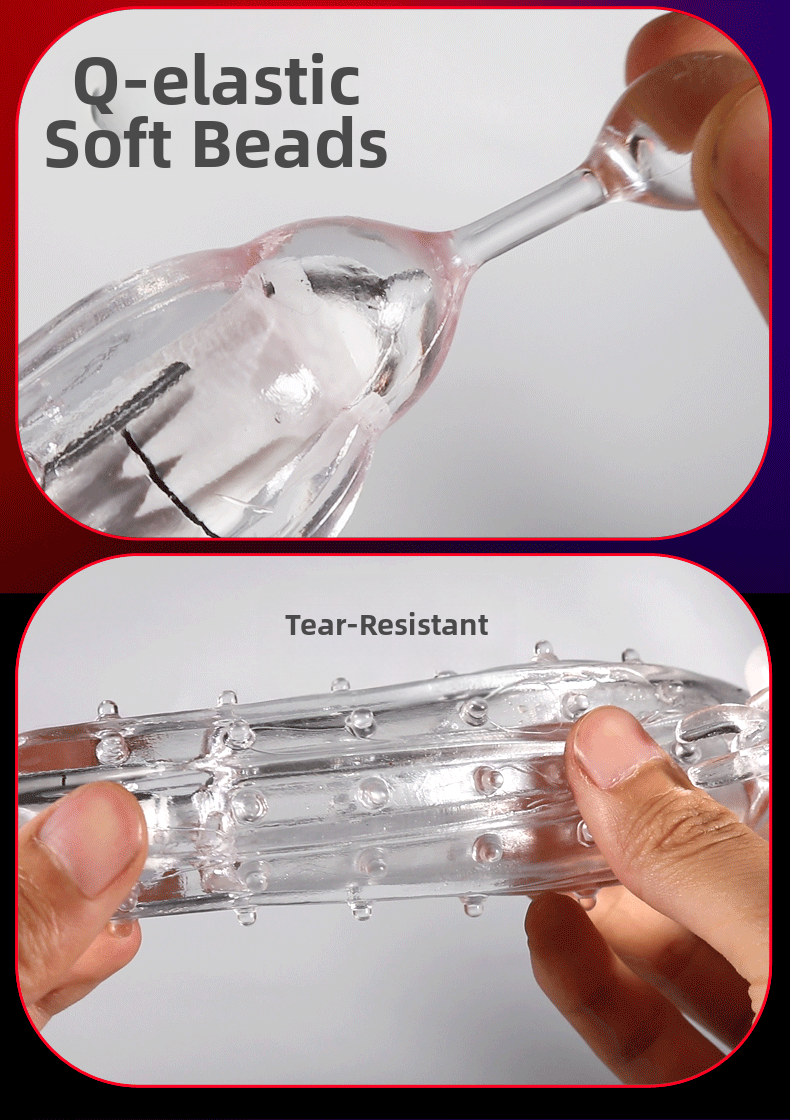 Reusable Extender Penis Sleeve with Cock Ring Vibrating