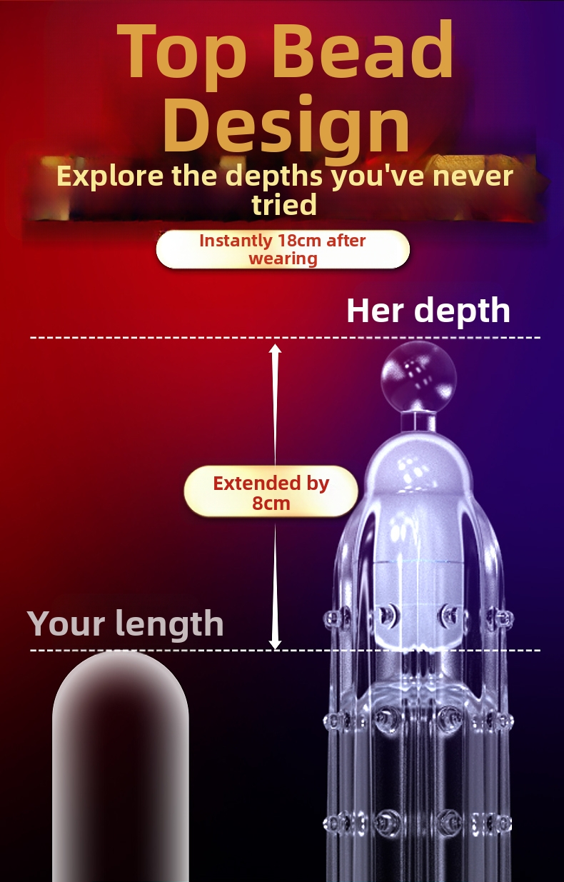 Reusable Extender Penis Sleeve with Cock Ring Vibrating