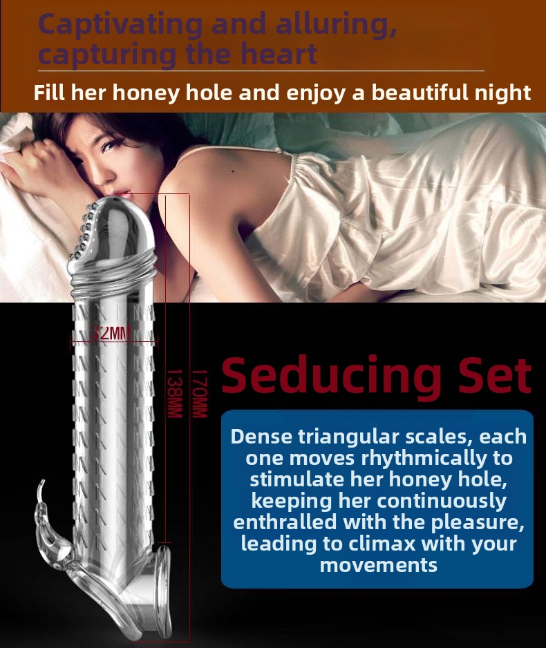 Reusable Enlarger Penis Sleeve with Cock Ring