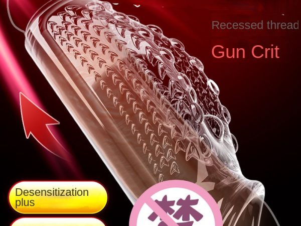Reusable Knot Penis Sleeve with Cock Ring Enlarger for Couples Clear/Black