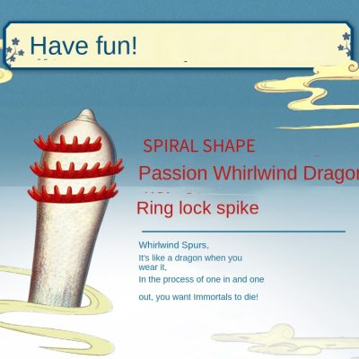 Double LE Soft Spike Strong Stimulation Condom for Couple