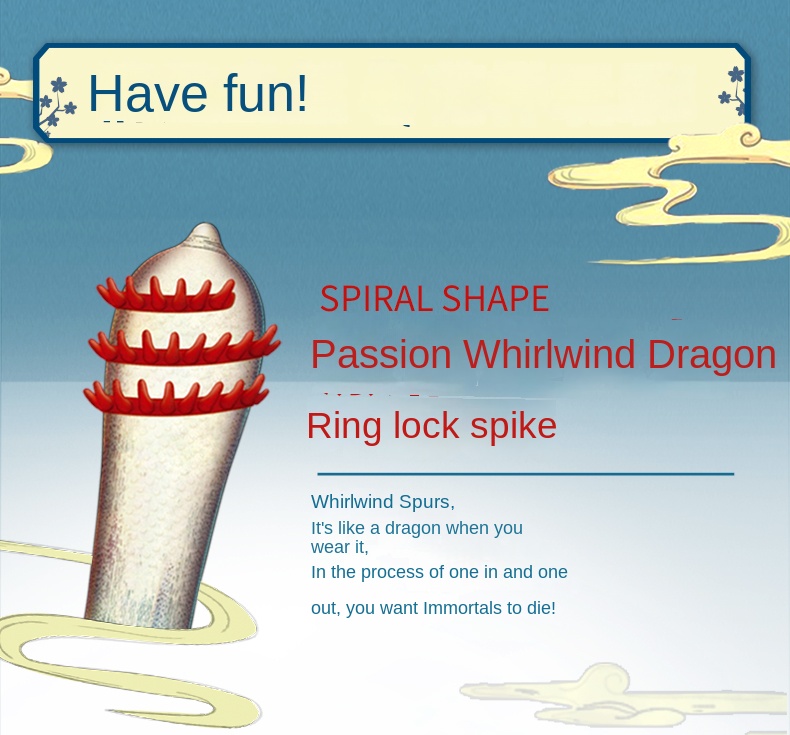 Double LE Soft Spike Strong Stimulation Condom for Couple