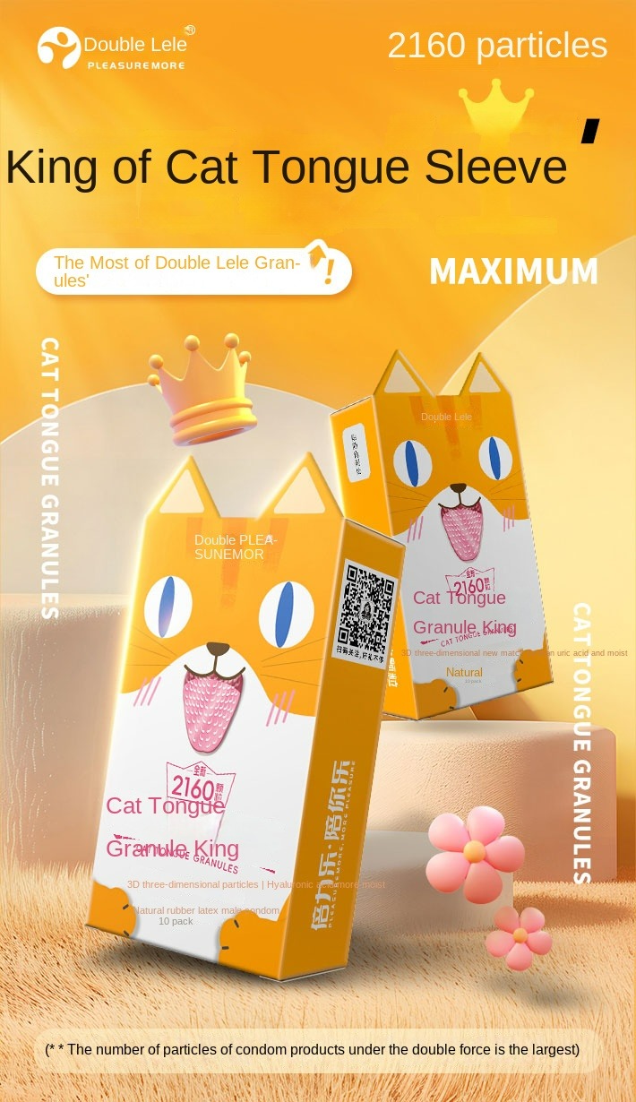 Double LE Soft Spike Strong Stimulation Condom for Couple