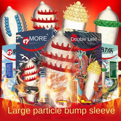 Double LE Soft Spike Strong Stimulation Condom for Couple