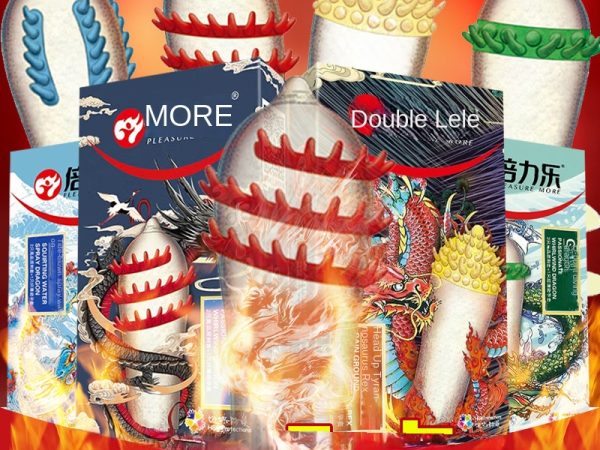 Double LE Soft Spike Strong Stimulation Condom for Couple