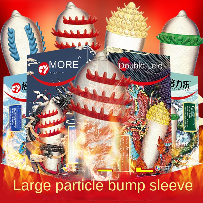 Double LE Soft Spike Strong Stimulation Condom for Couple