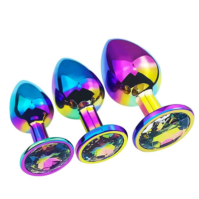 Metal Anal Butt Plug Colorful