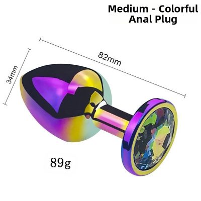 Metal Anal Butt Plug Colorful