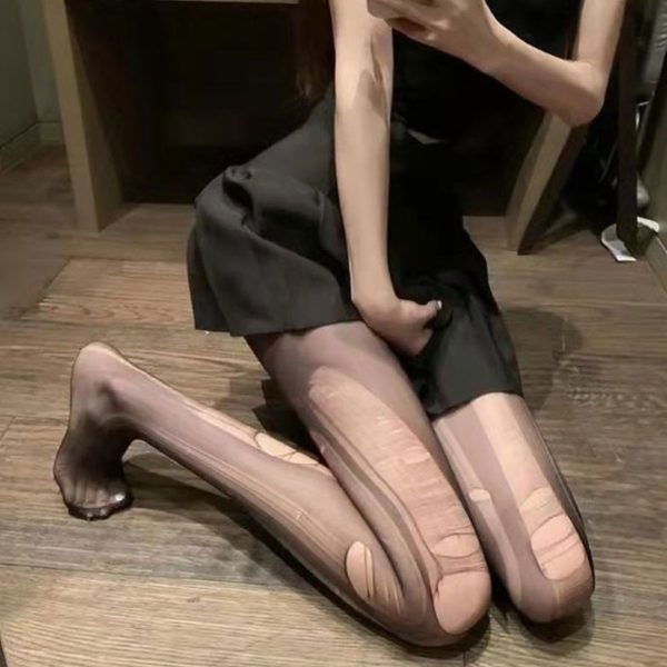 Tear-Open Sheer Stockings