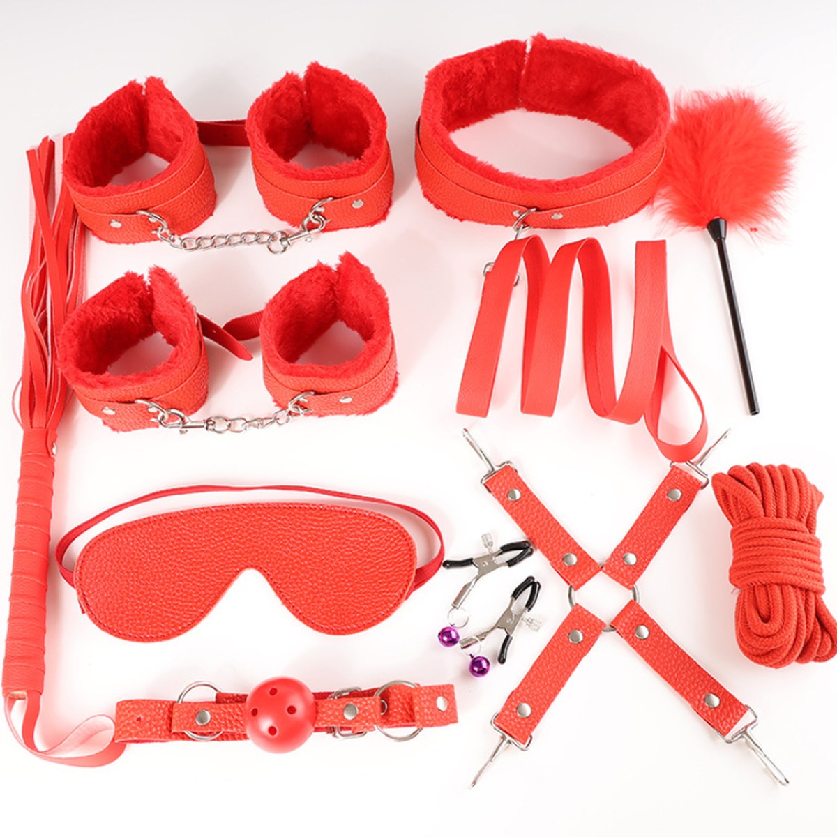 10-Piece Plush Bondage Kit